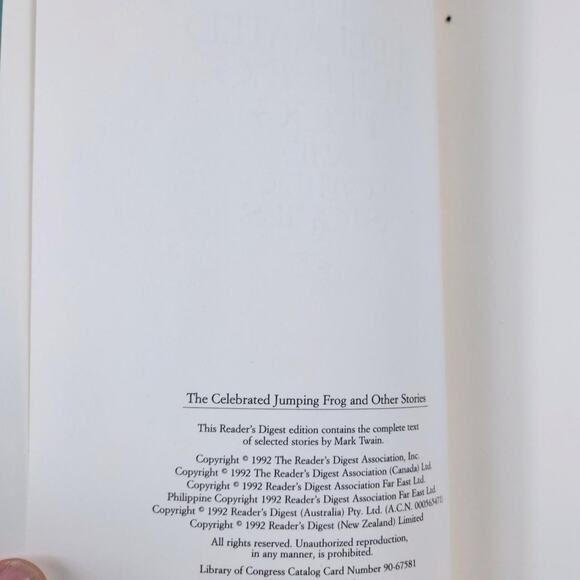 Reader's Digest Mark Twain The Celebrated Jumping Frog and Other Stories - Picture 3 of 3